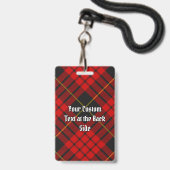 Clan MacQueen Tartan Ausweis (Rückseite mit Lanyard)