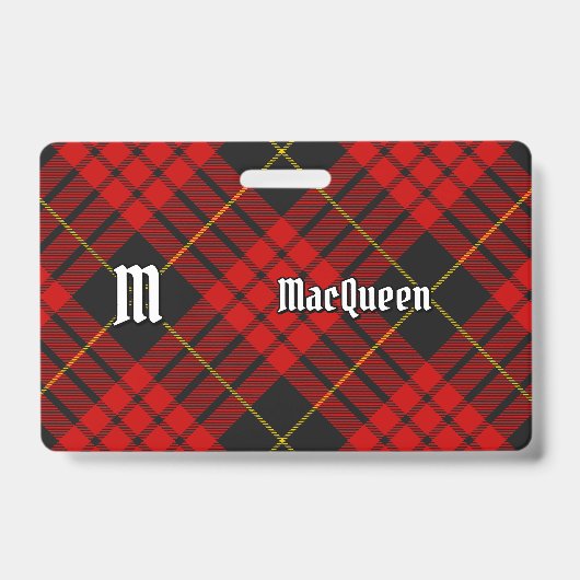 Clan MacQueen Tartan Ausweis (Vorderseite)