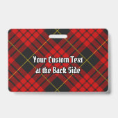 Clan MacQueen Tartan Ausweis (Rückseite)
