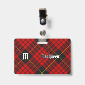 Clan MacQueen Tartan Ausweis (Vorderseite mit Clip)
