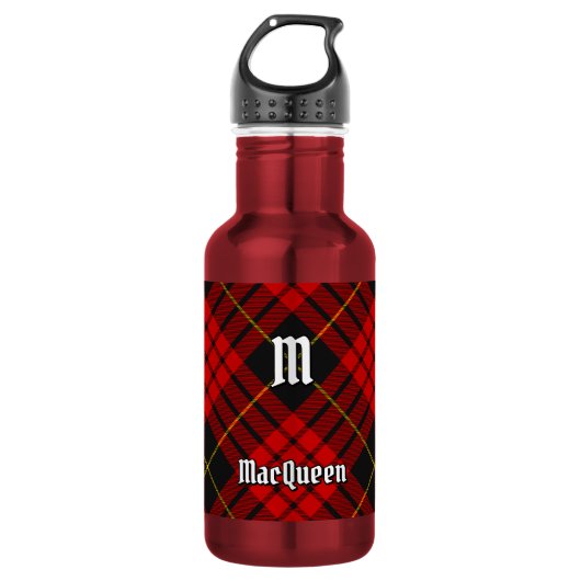 Clan MacQueen Tartan Edelstahlflasche (Vorderseite)