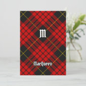 Clan MacQueen Tartan Einladung (Stehend Vorderseite)