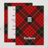 Clan MacQueen Tartan Einladung (Vorne/Hinten)