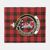 Clan MacQueen Tartan Kariert Fleecedecke (Vorderseite (Horizontal))