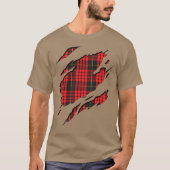 Clan MacQueen Tartan-karierte Effekte T-Shirt (Vorderseite)