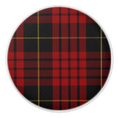 Clan MacQueen Tartan-karierter Fach-Zug Keramikknauf (Vorderseite)