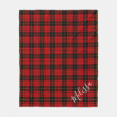 Clan MacQueen Tartan Karierter Personalisierter Na Fleecedecke (Vorderseite)
