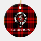 Clan MacQueen Tartan Keramik Ornament (Vorne)