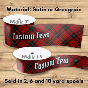 Clan MacQueen Tartan Satinband
