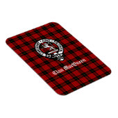 Clan MacQueen Wappen Abzeichen & Tartan Magnet (Rechte Seite)