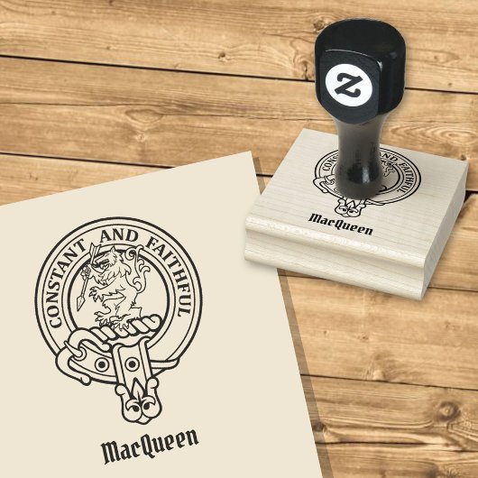 Clan MacQueen Wappen Rubber Briefmarke Gummistempel