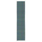 Clan MacRae Green und Blue Scottish Hunting Tartan Kurzer Tischläufer (Vorderseite)