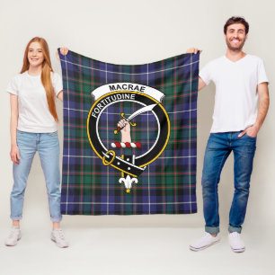 Clan MacRae Jagd Modernes Tartan Kariert Fleecedecke