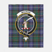 Clan MacRae Jagd Modernes Tartan Kariert Fleecedecke (Vorderseite)