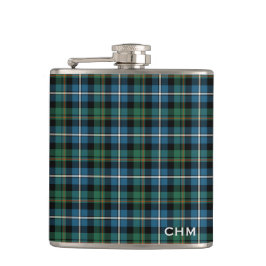 Clan MacRae Jagd Tartan Monogram Flachmann