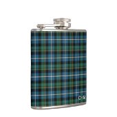 Clan MacRae Jagd Tartan Monogram Flachmann (Rechts)