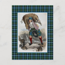 Clan MacRae Vintag Illustration Tartan Frame Postkarte