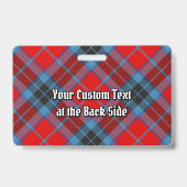 Clan MacTavish Tartan Ausweis (Rückseite)