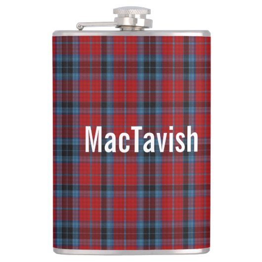 Clan MacTavish Tartan Custom Flachmann (Vorderseite)