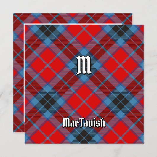 Clan MacTavish Tartan Einladung (Vorne/Hinten)