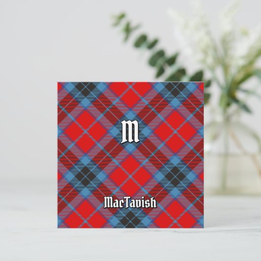 Clan MacTavish Tartan Einladung (Stehend Vorderseite)