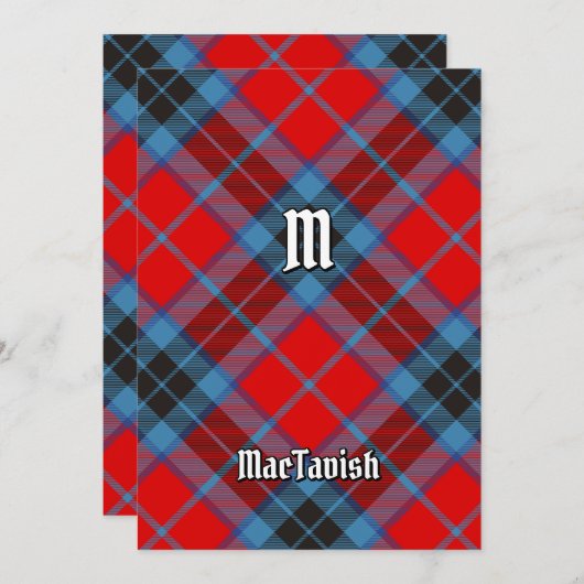 Clan MacTavish Tartan Einladung (Vorne/Hinten)