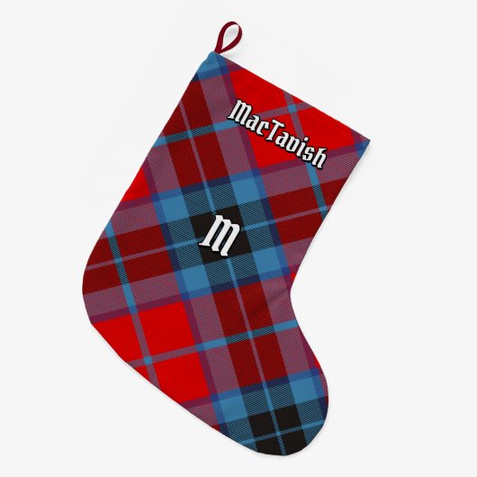 Clan MacTavish Tartan Großer Weihnachtsstrumpf (Vorderansicht (hängend))