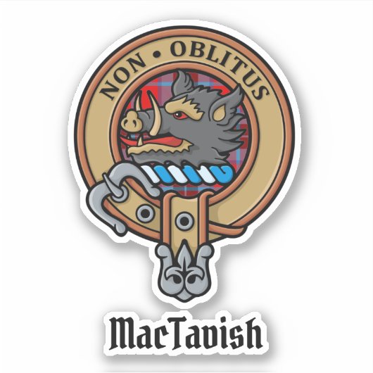 Clan MacTavish Wappen Aufkleber (Vorderseite)