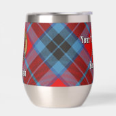 Clan MacTavish Wappen über Tartan (Links)