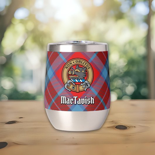Clan MacTavish Wappen über Tartan
