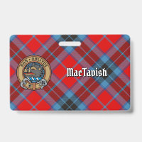 Clan MacTavish Wappen über Tartan
