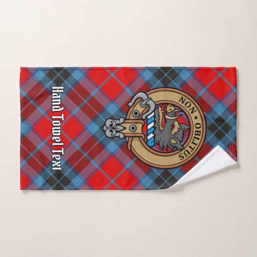 Clan MacTavish Wappen über Tartan Badhandtuch Set (Handtuch)