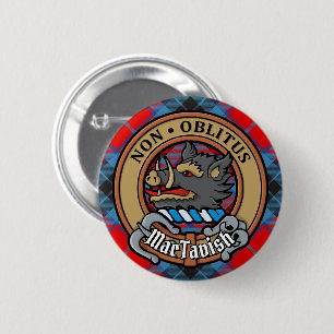 Clan MacTavish Wappen über Tartan Button