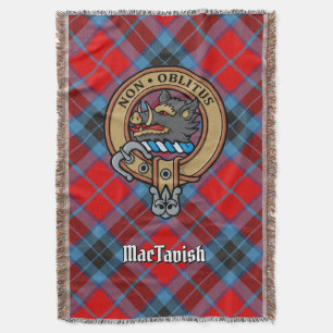 Clan MacTavish-Wappen über Tartan Decke
