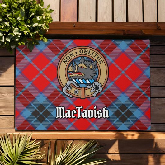 Clan MacTavish Wappen über Tartan Fußmatte