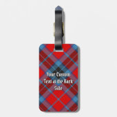 Clan MacTavish Wappen über Tartan Gepäckanhänger (Rückseite vertikal)