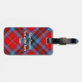 Clan MacTavish Wappen über Tartan Gepäckanhänger (Rückseite horizontal)