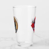 Clan MacTavish Wappen über Tartan Glas (Links)