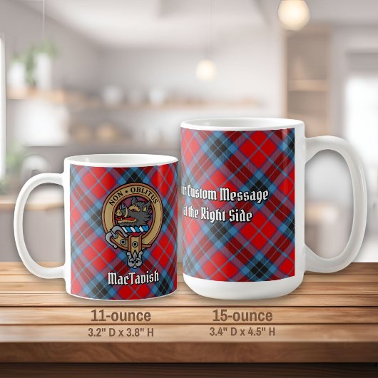 Clan MacTavish Wappen über Tartan Kaffeetasse