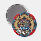 Clan MacTavish Wappen über Tartan Magnet (Vorderseite/Rückseite)