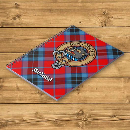 Clan MacTavish Wappen über Tartan Notizblock