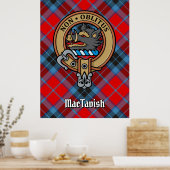 Clan MacTavish Wappen über Tartan Poster (Küche)
