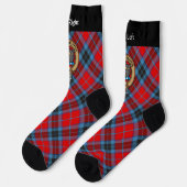 Clan MacTavish Wappen über Tartan Socks Socken (Linkes Detail)
