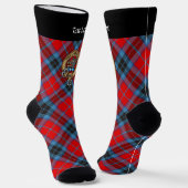 Clan MacTavish Wappen über Tartan Socks Socken (Gewinkelt)