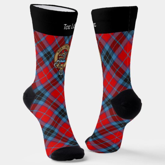 Clan MacTavish Wappen über Tartan Socks Socken (Gewinkelt)