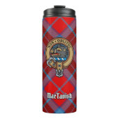 Clan MacTavish Wappen über Tartan Thermosbecher (Vorderseite)