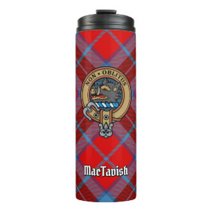 Clan MacTavish Wappen über Tartan Thermosbecher