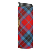 Clan MacTavish Wappen über Tartan Thermosbecher (Nach rechts gedreht)