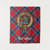 Clan MacTavish Wappen über Tartan Wandteppich (Vorderseite)