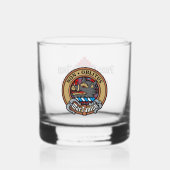 Clan MacTavish Wappen über Tartan Whiskyglas (Vorderseite)